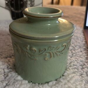 The Original Butter Bell Crock by L Tremain 2013 French Ceramic Sea Spray Green